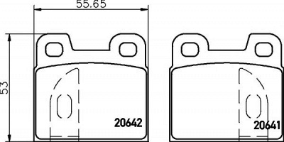 HELLA PAGID 8db355017391 -  Комплект тормозных колодок, дисковый тормоз